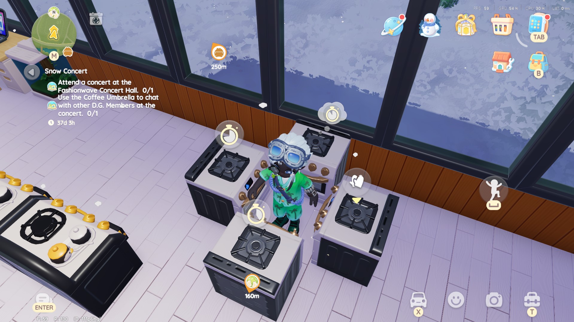 Optimal 3-stove setup for cooking lattes efficiently.