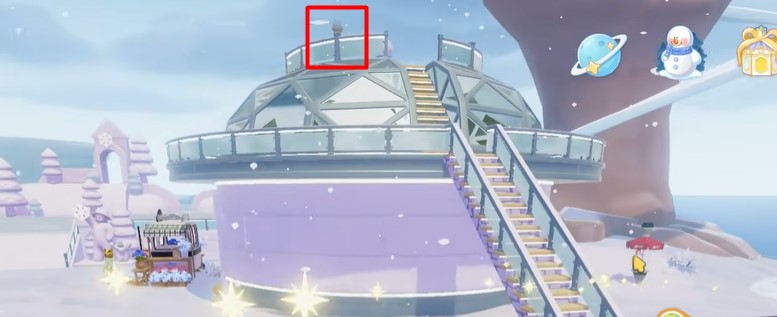 Day 6 Azure Cracked Egg location on the igloo roof